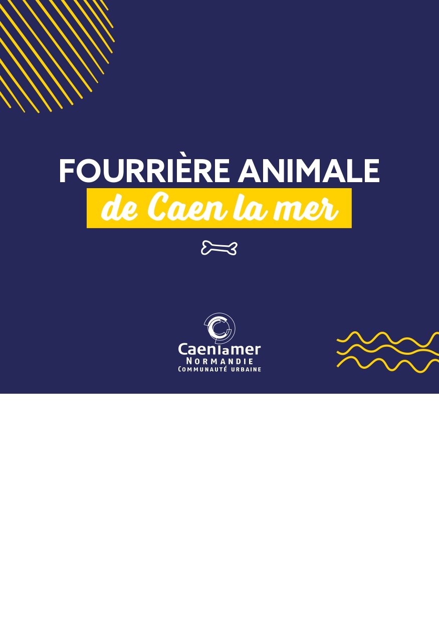 Plaquette d'information de la fourrière animale de Caen la mer