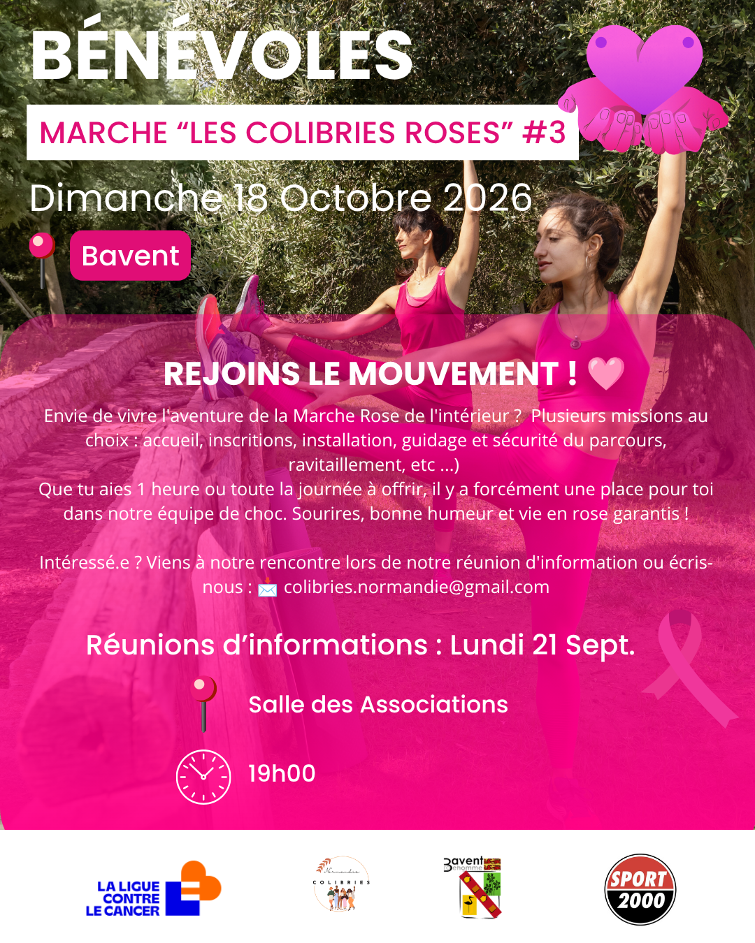 Appel aux bénévoles pour la Marche Les Colibries Roses #3