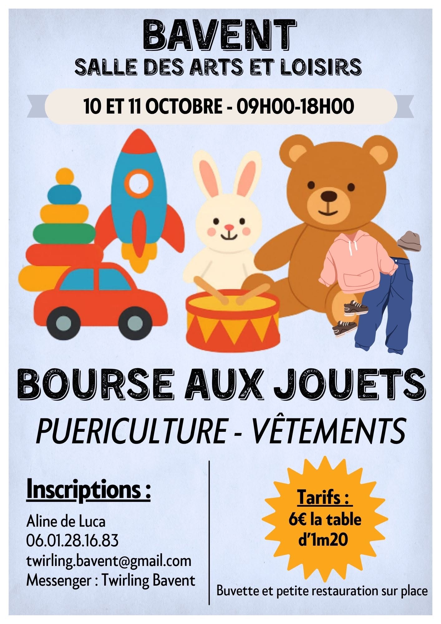 Affiche de la bourse aux jouets des 10 et 11 octobre 2026 à Bavent
