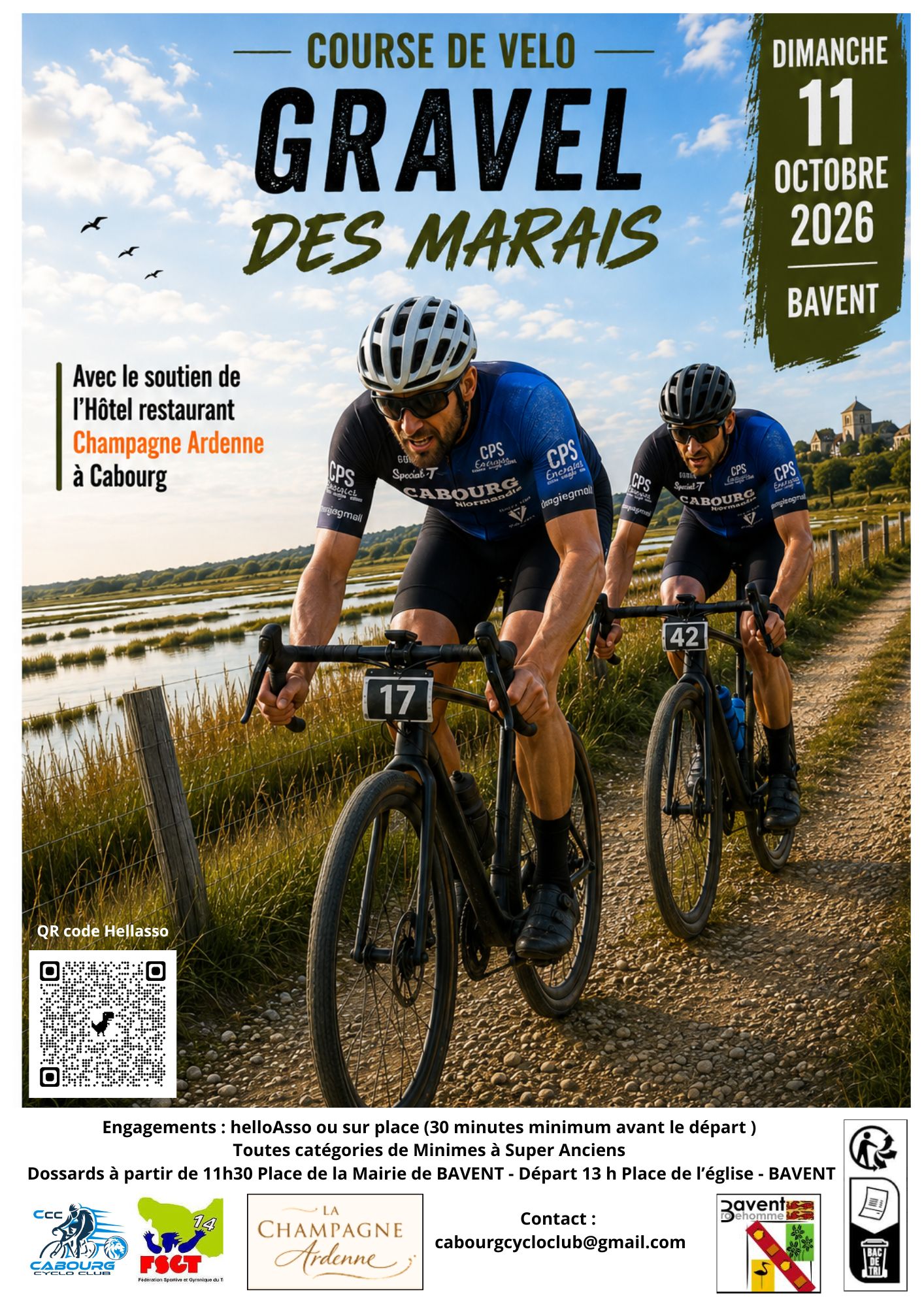 Affiche du Gravel des Marais à Bavent le 11 octobre 2026